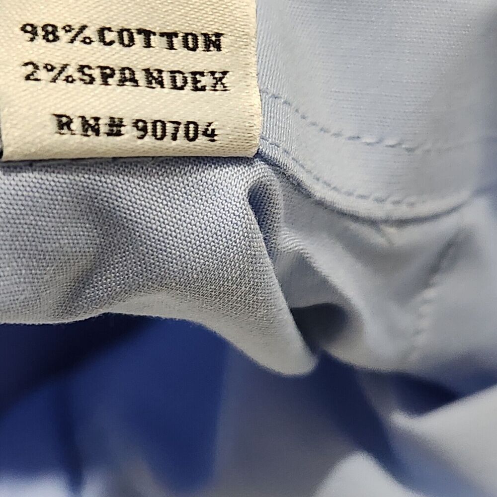 Haggar Classic Fit Shirt Size 16-16.5 Blue Long sleeve - Picture 5 of 11